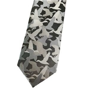 Duck Dynasty Men's Duck Camo Tie Black Gray‎ A&E 100% Polyester Hunting Outdoors